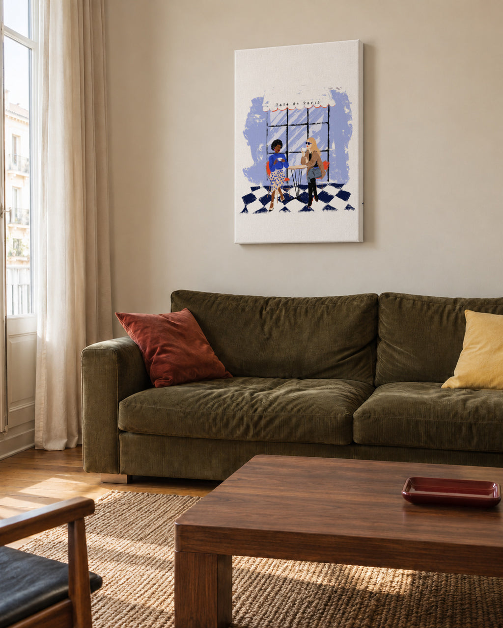 Café de Paris - Unframed canvas in an interior