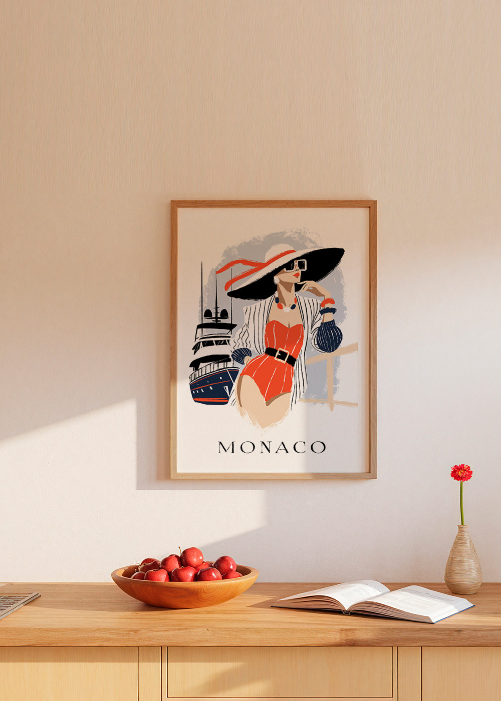 Ilustrace módy na jachtě