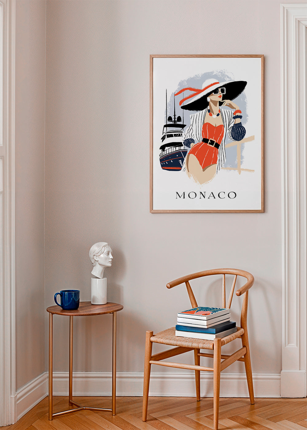 Ilustrace módy na jachtě