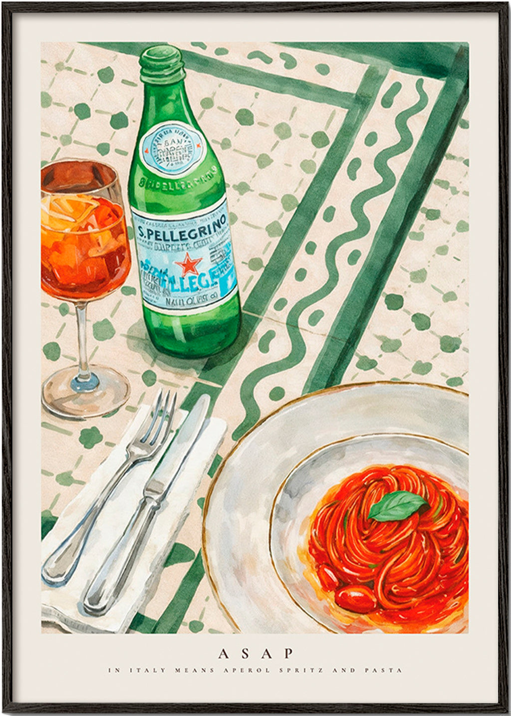 Obraz do kuchyně Aperol Spritz a těstoviny