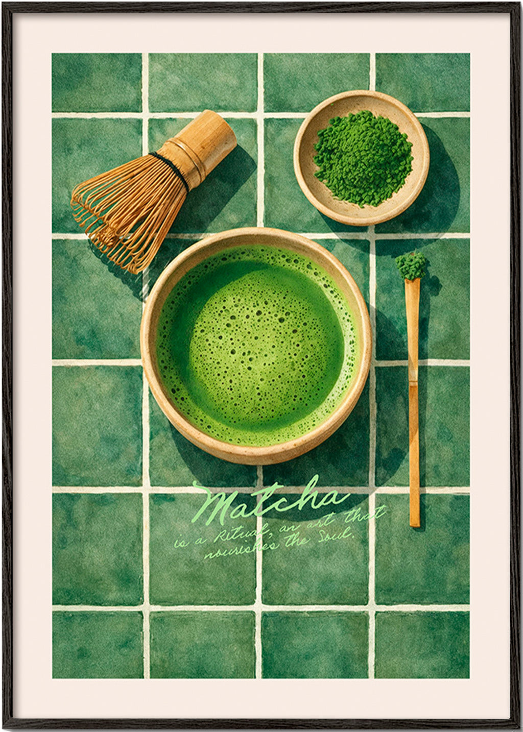 Obraz do kuchyně: Matcha a náčiní