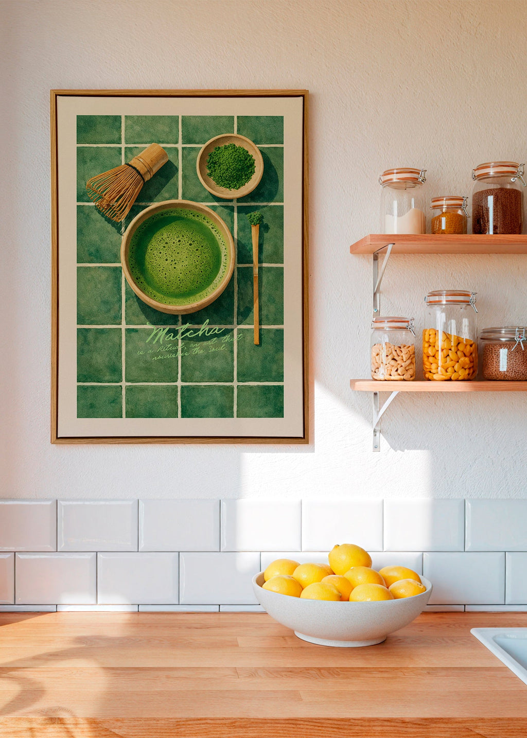 Obraz do kuchyně: Matcha a náčiní