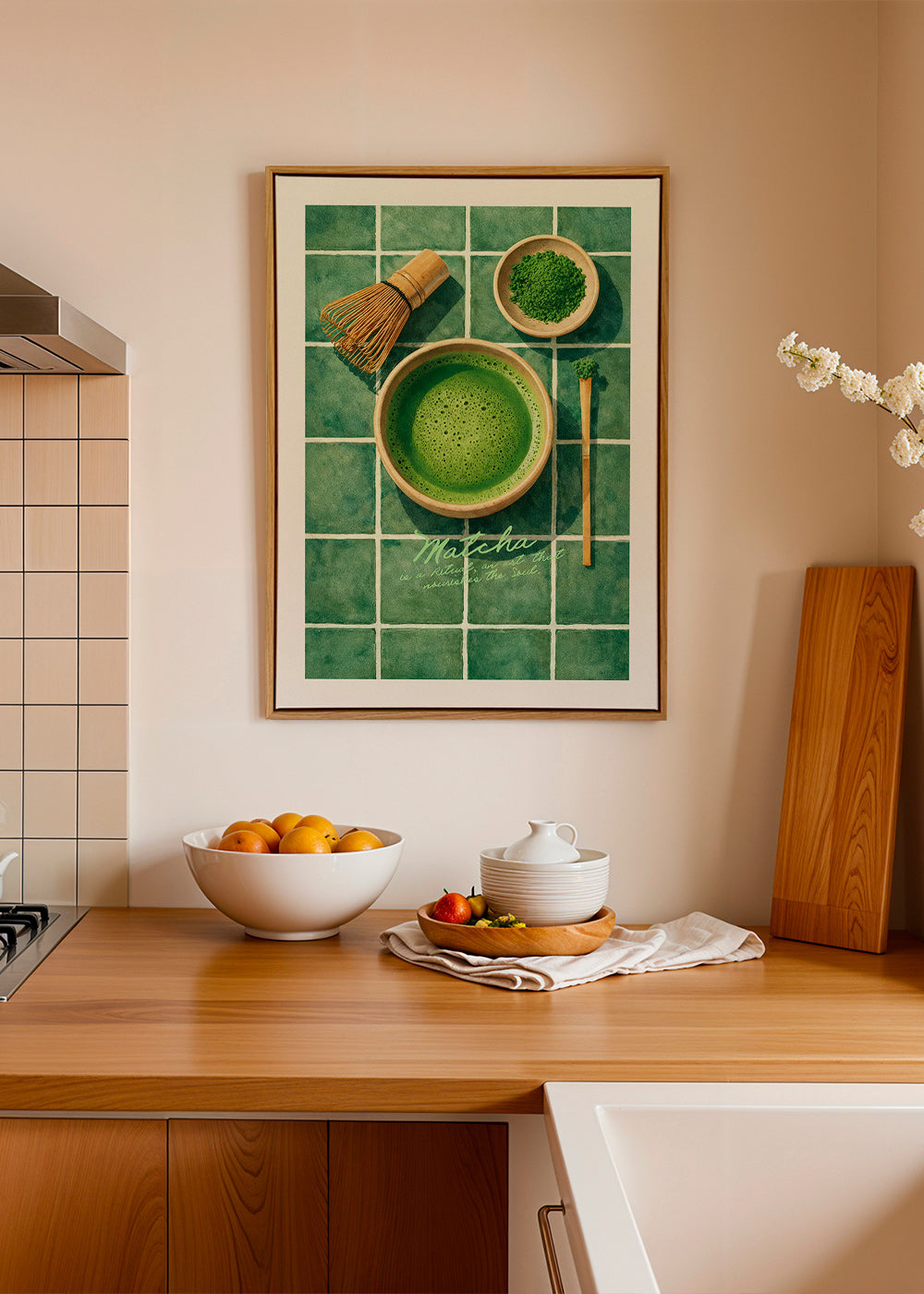 Obraz do kuchyně: Matcha a náčiní