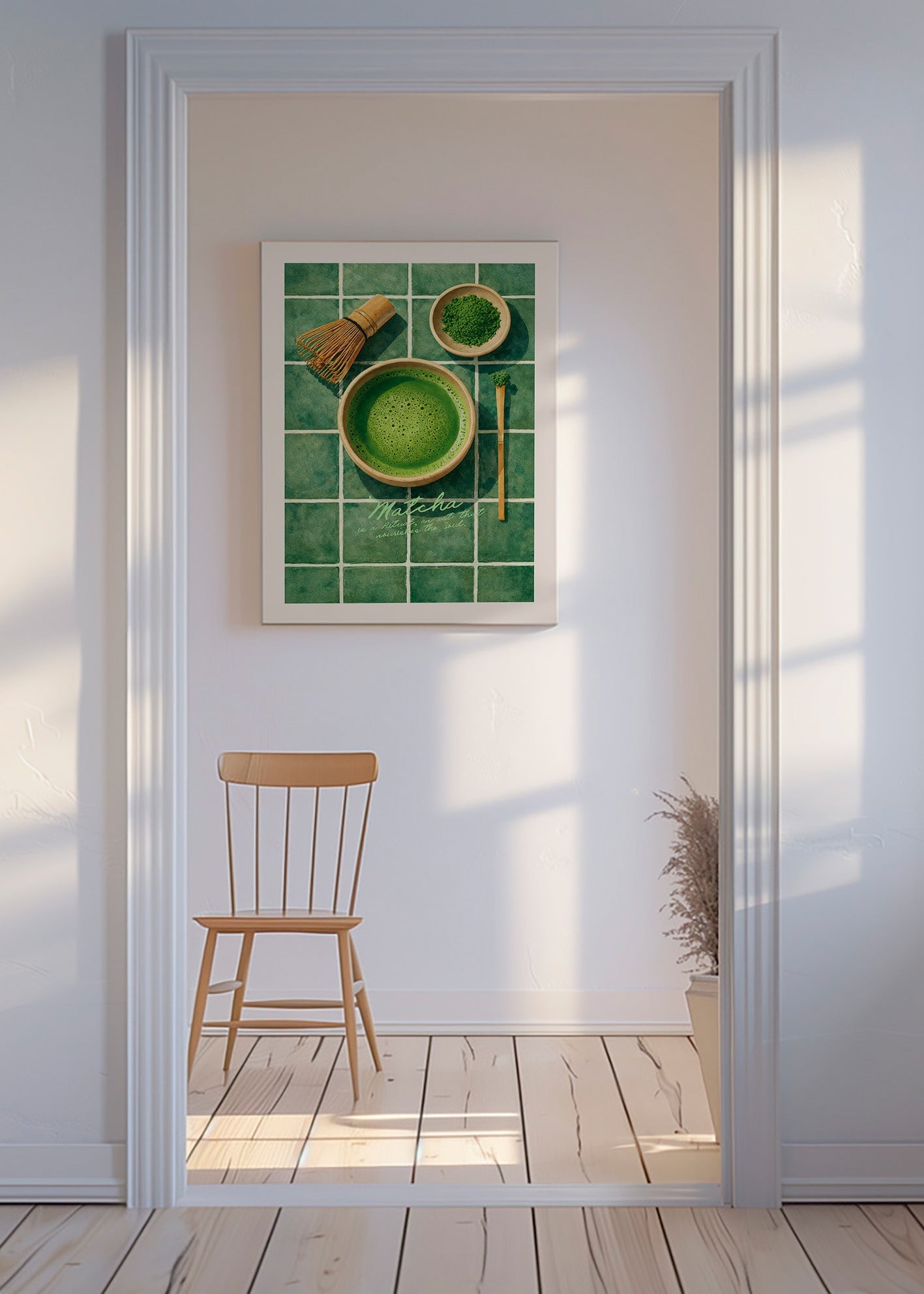 Obraz do kuchyně: Matcha a náčiní