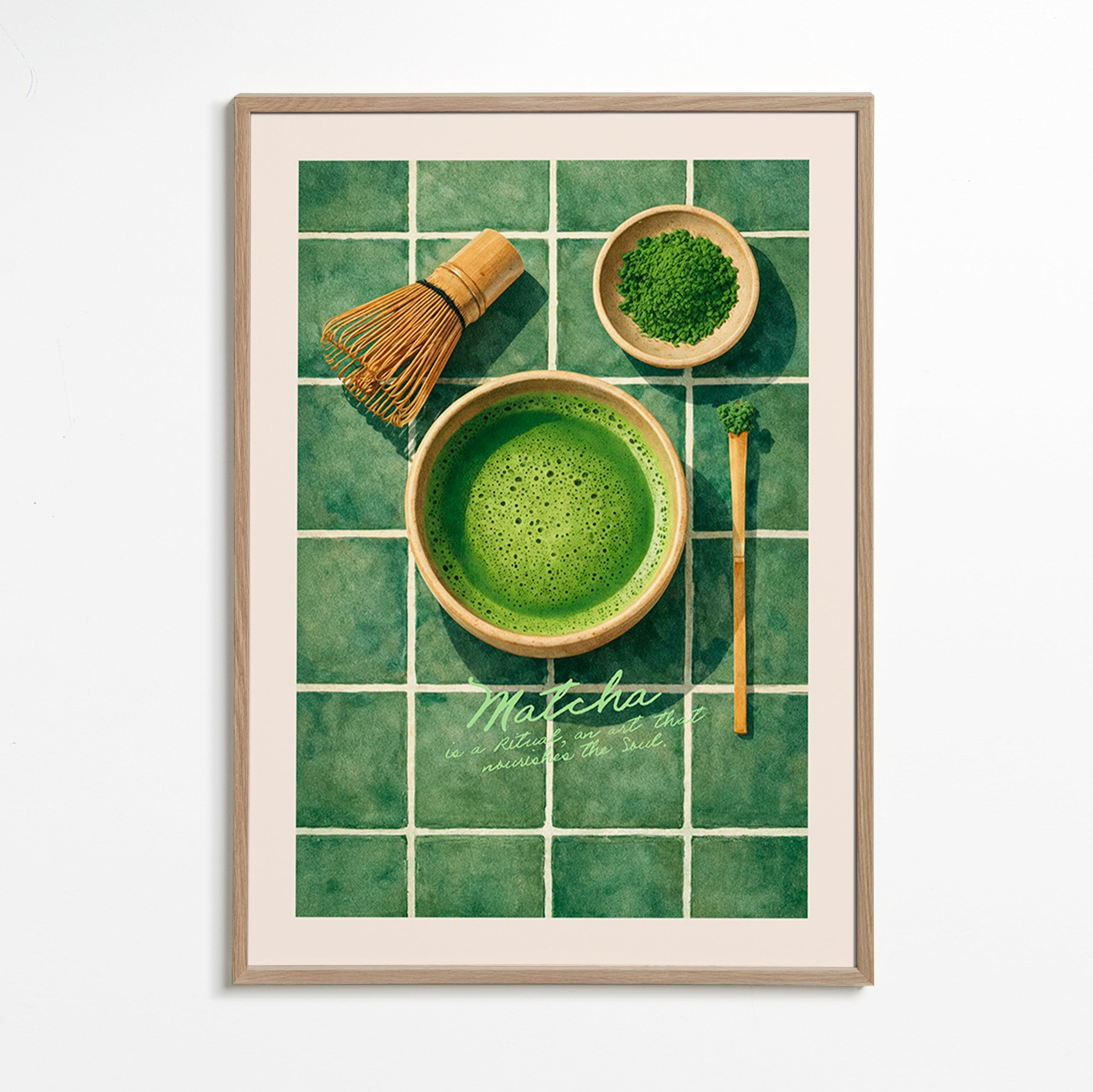 Obraz do kuchyně: Matcha a náčiní