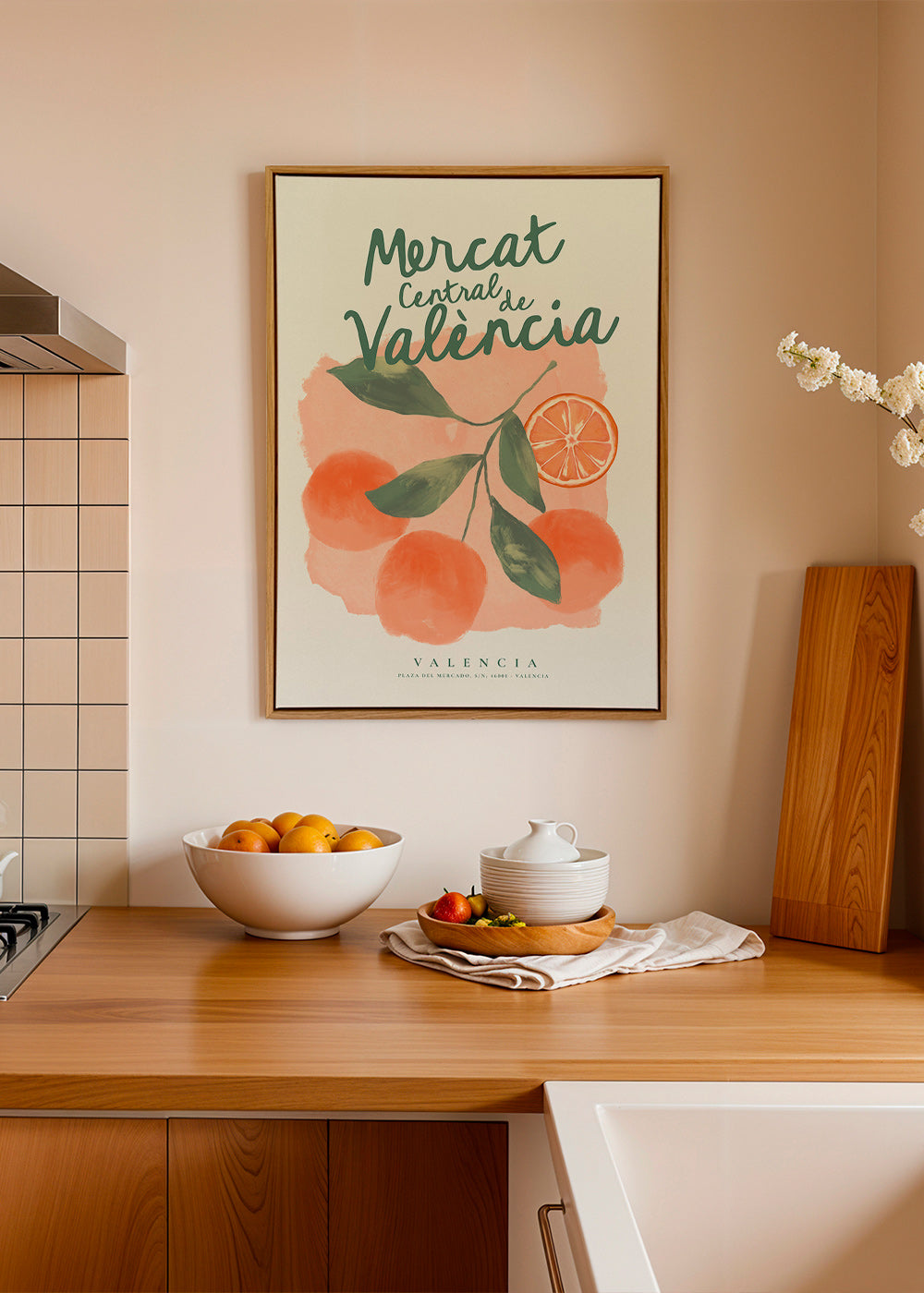 Obraz do kuchyně Mercat Central s pomeranči