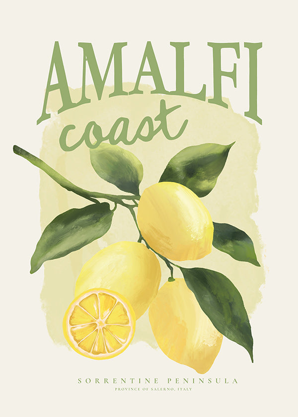 Botanický plakát Amalfi s citrony