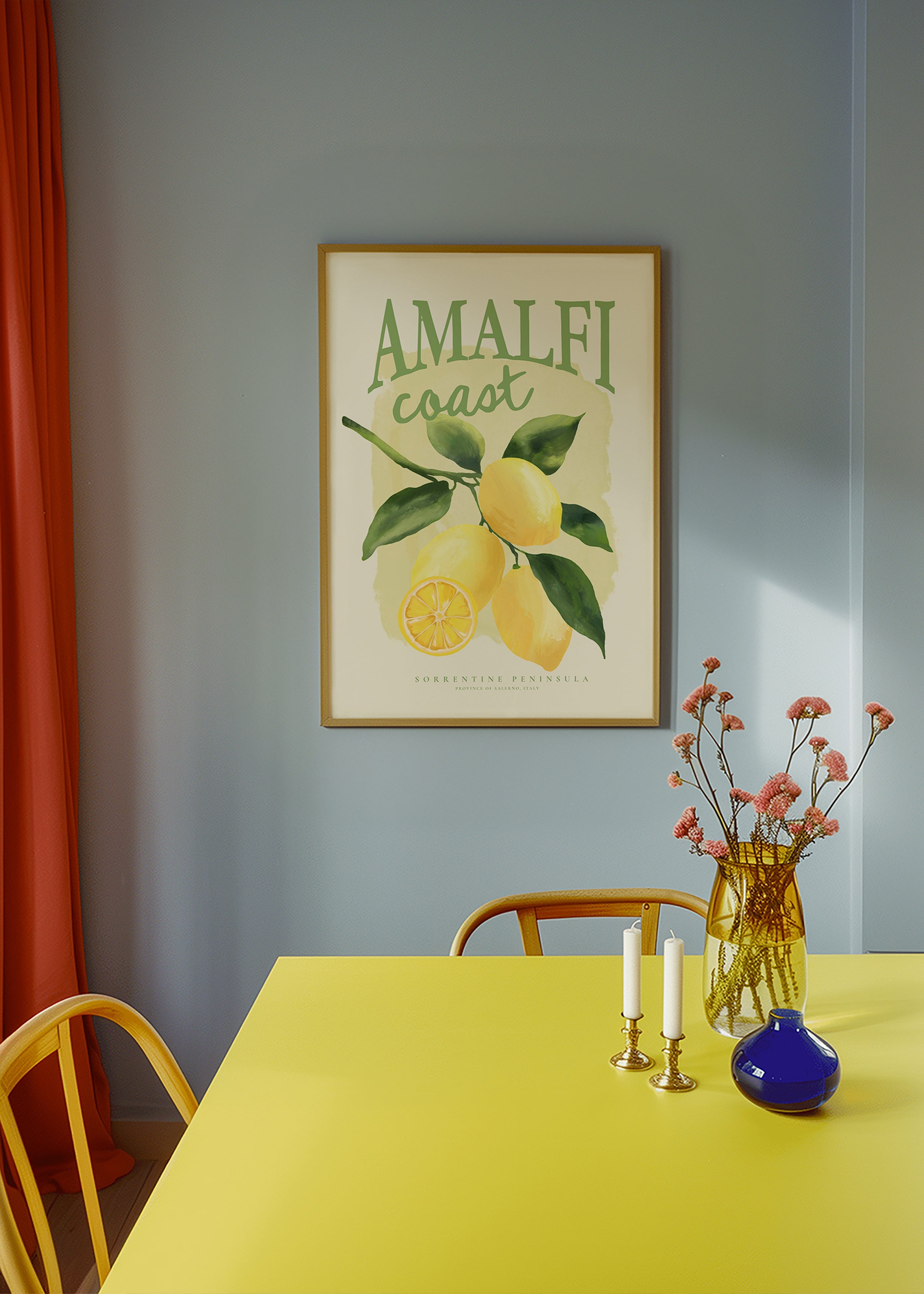 Botanický plakát Amalfi s citrony