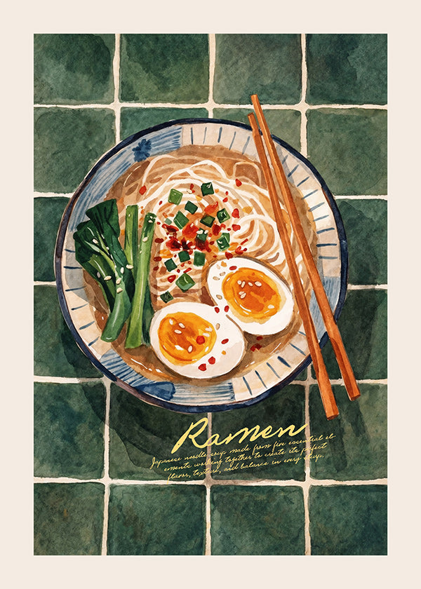 Obraz do kuchyně Ramen akvarel