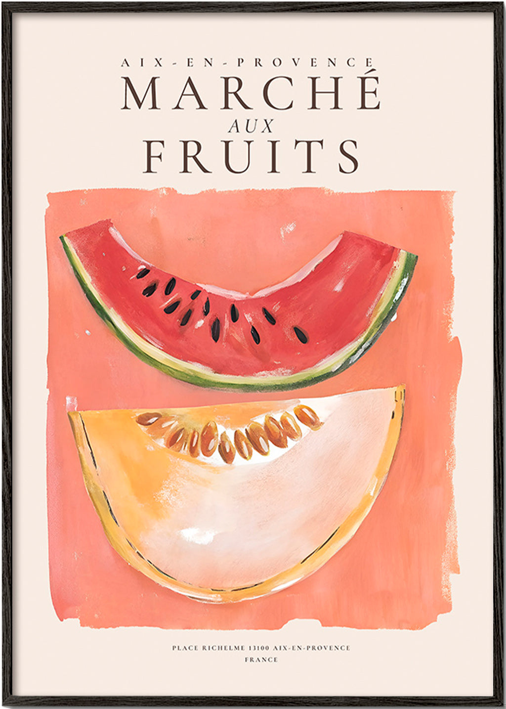 Obraz do kuchyně Marche aux Fruits s melounem a vodním melounem