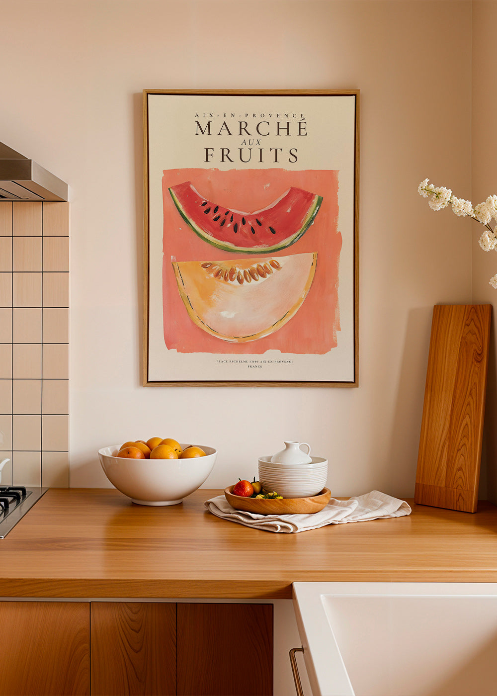 Obraz do kuchyně Marche aux Fruits s melounem a vodním melounem