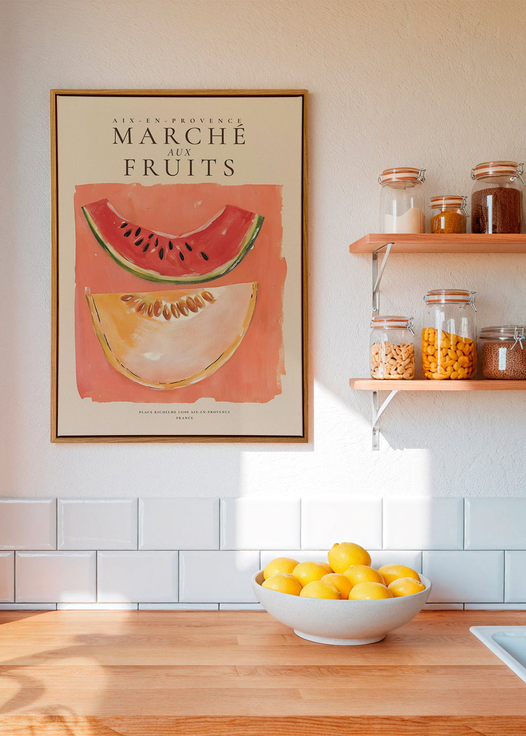 Obraz do kuchyně Marche aux Fruits s melounem a vodním melounem