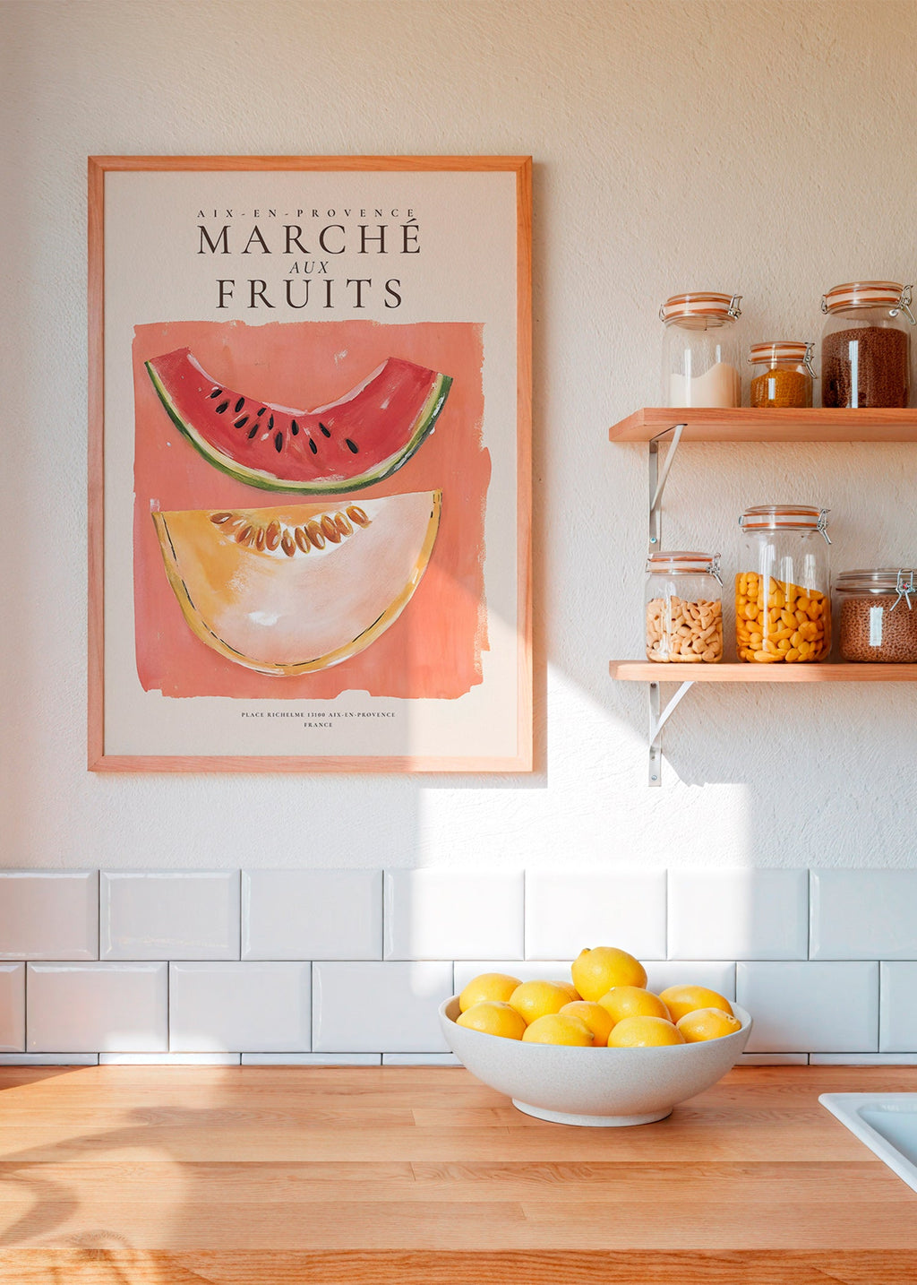 Obraz do kuchyně Marche aux Fruits s melounem a vodním melounem