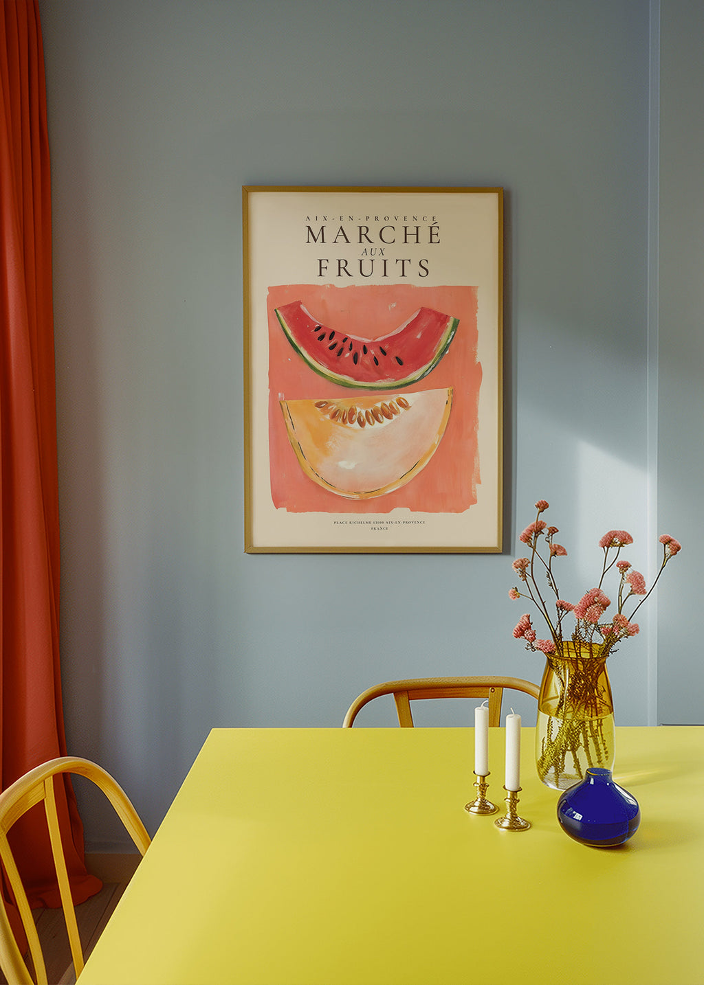 Obraz do kuchyně Marche aux Fruits s melounem a vodním melounem