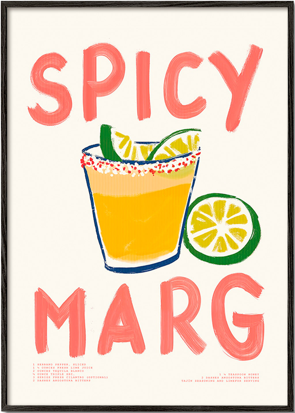 Obraz do kuchyně s ilustrací margarita