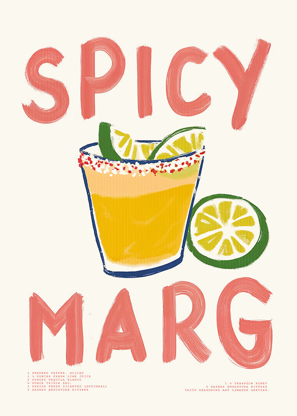 Obraz do kuchyně s ilustrací margarita