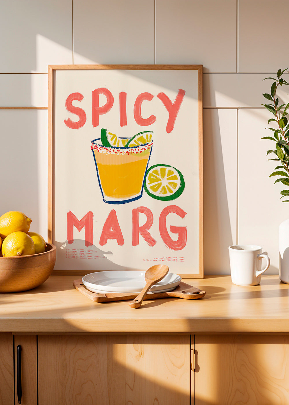 Obraz do kuchyně s ilustrací margarita