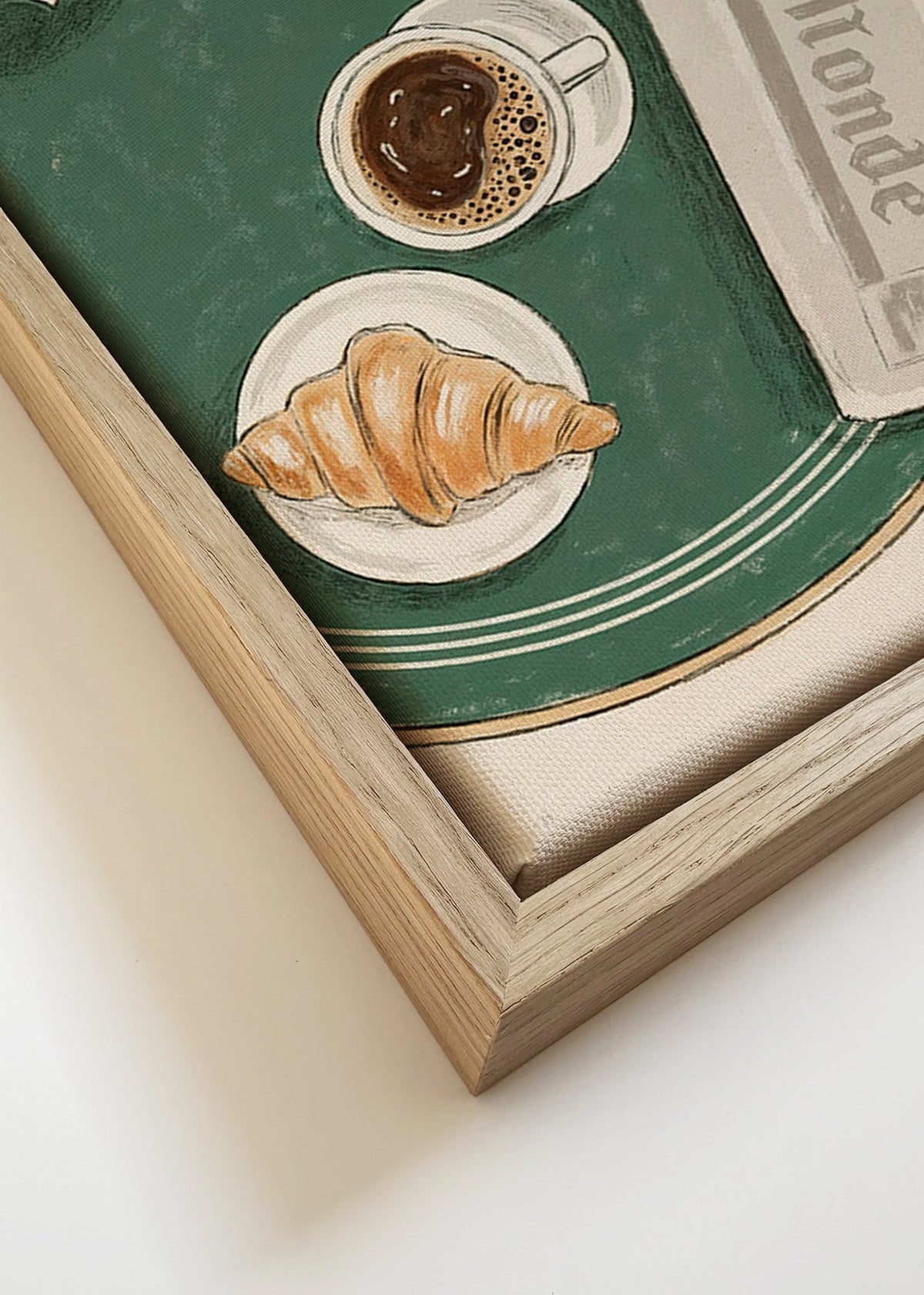 Obraz do kuchyně Café de Flore ilustrovaný croissant
