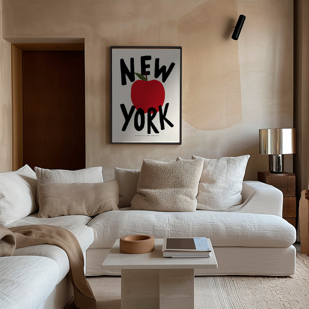Obraz do kuchyně New York červené jablko