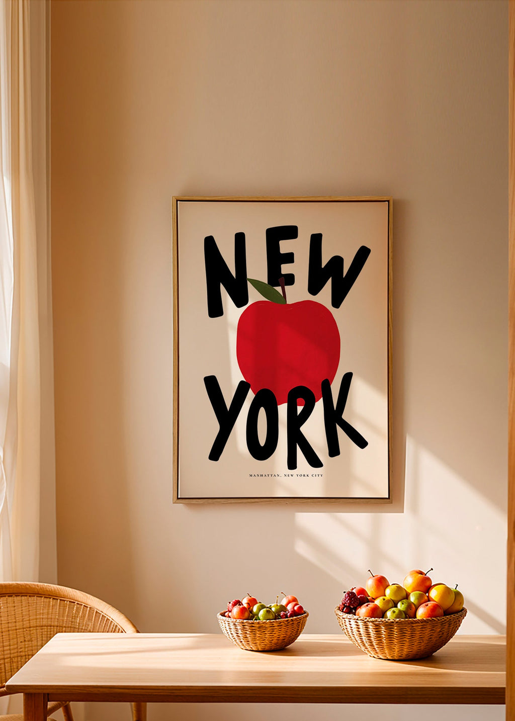 Obraz do kuchyně New York červené jablko