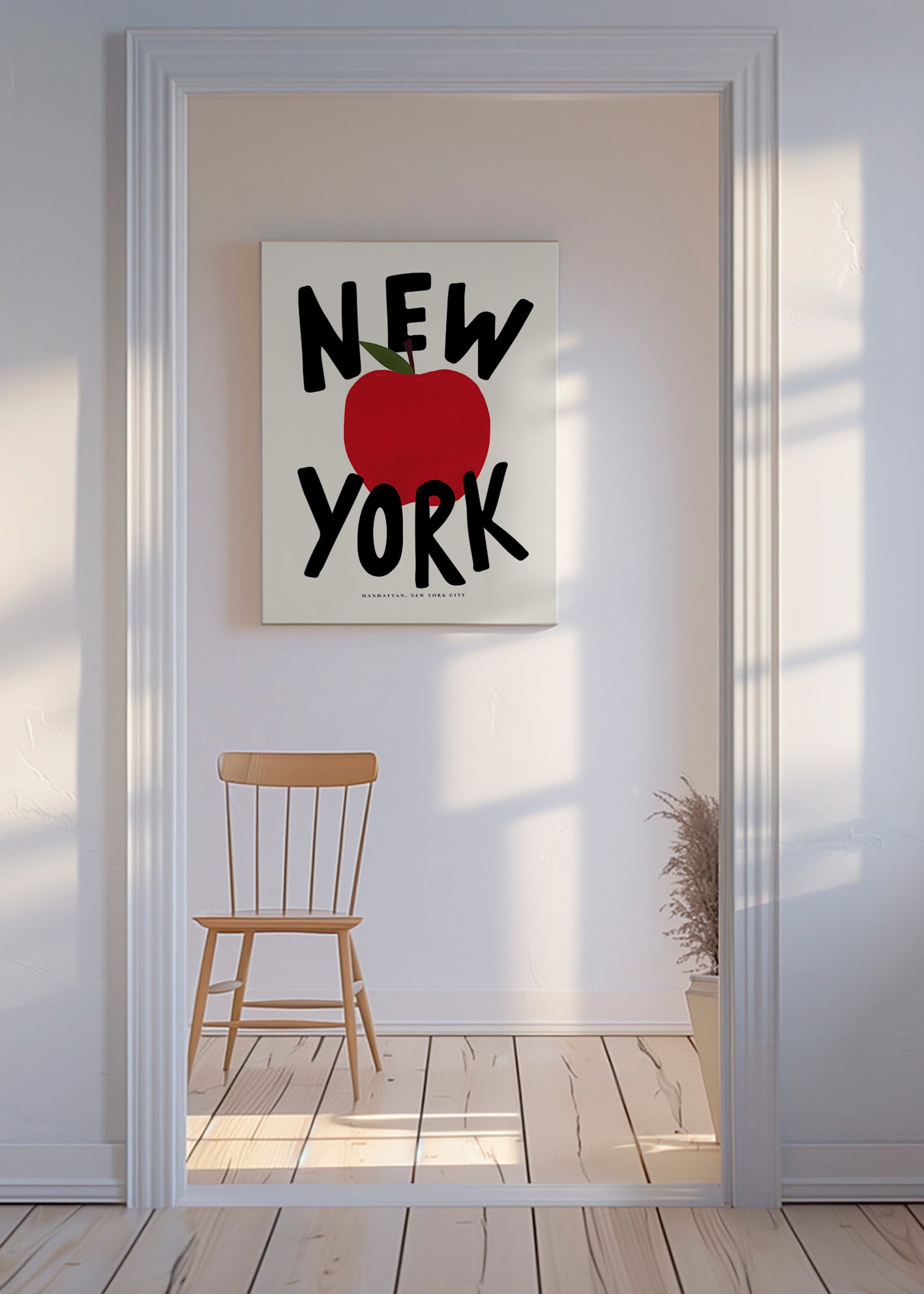 Obraz do kuchyně New York červené jablko