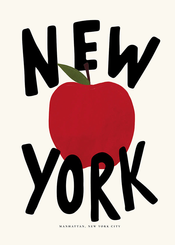 Obraz do kuchyně New York červené jablko