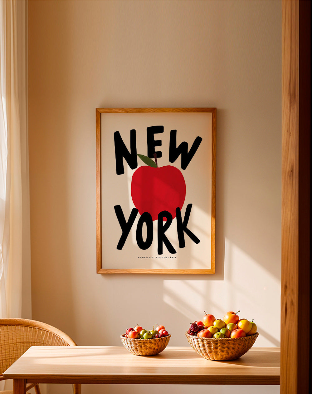 Obraz do kuchyně New York červené jablko