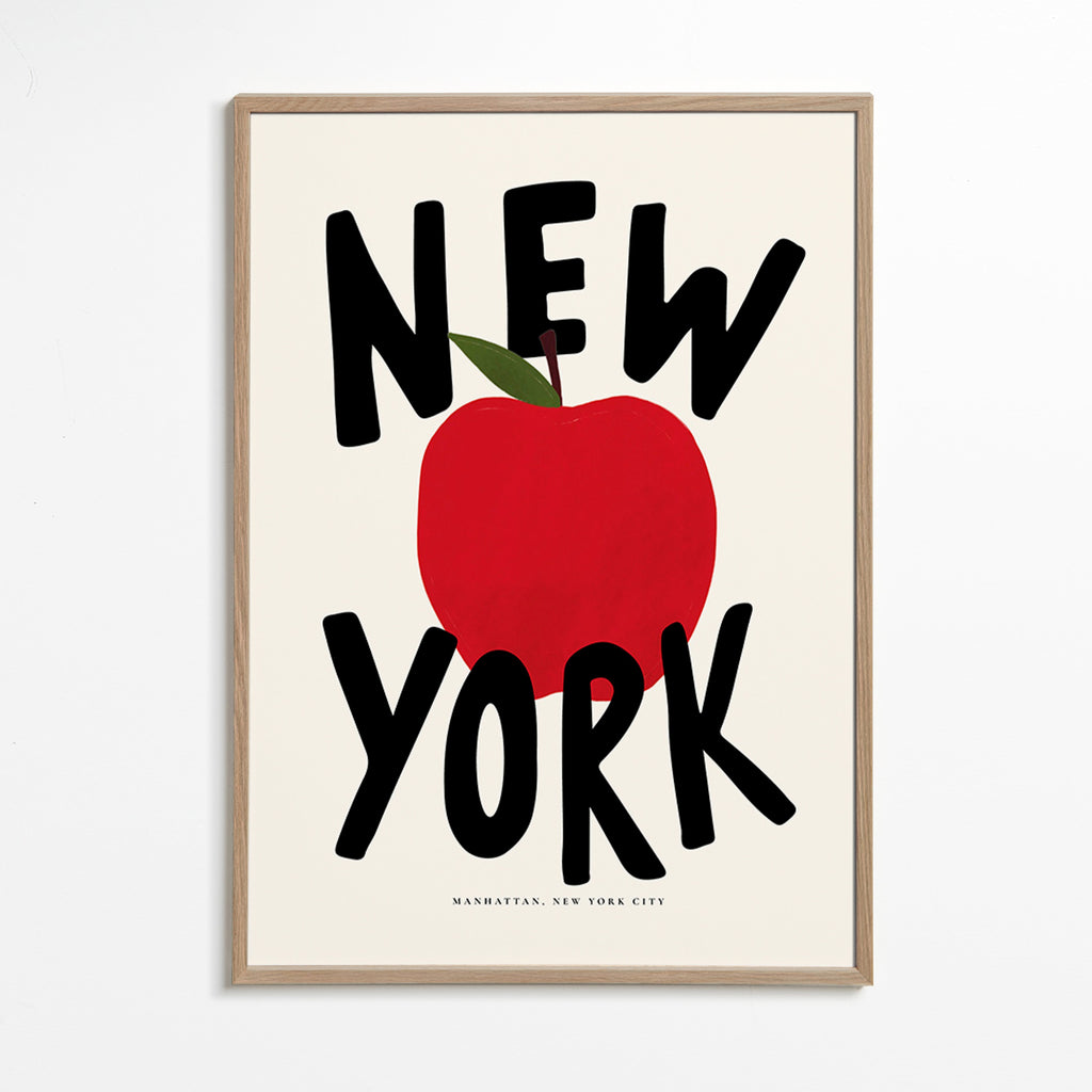 Obraz do kuchyně New York červené jablko