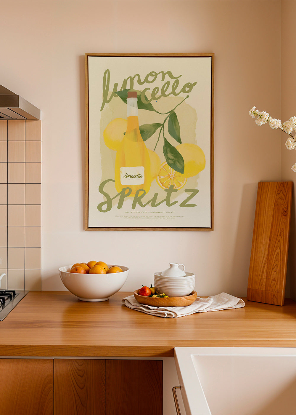 Obraz do kuchyně Limoncello Spritz ilustrace