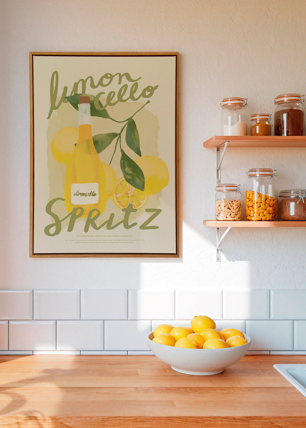Obraz do kuchyně Limoncello Spritz ilustrace
