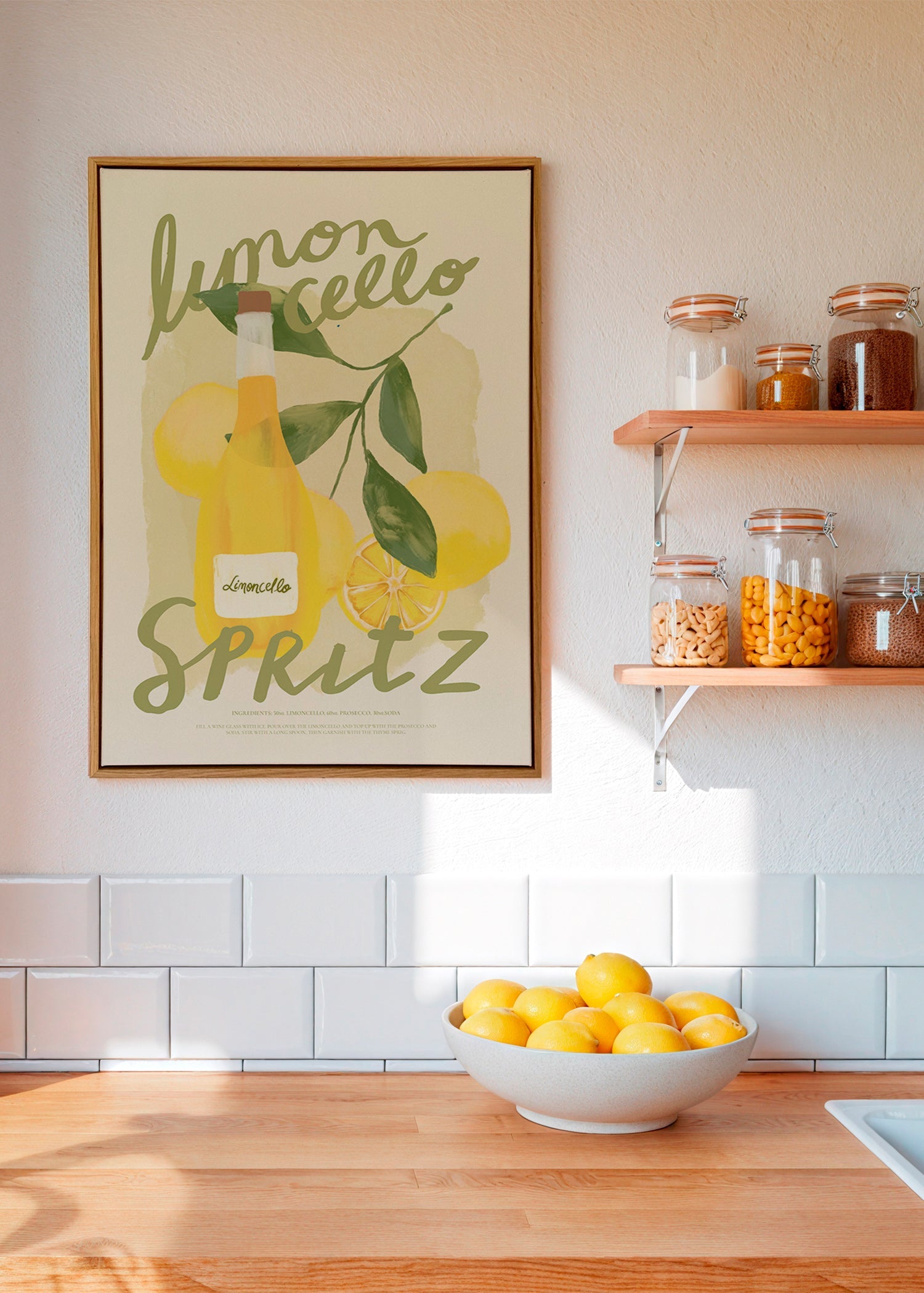 Obraz do kuchyně Limoncello Spritz ilustrace