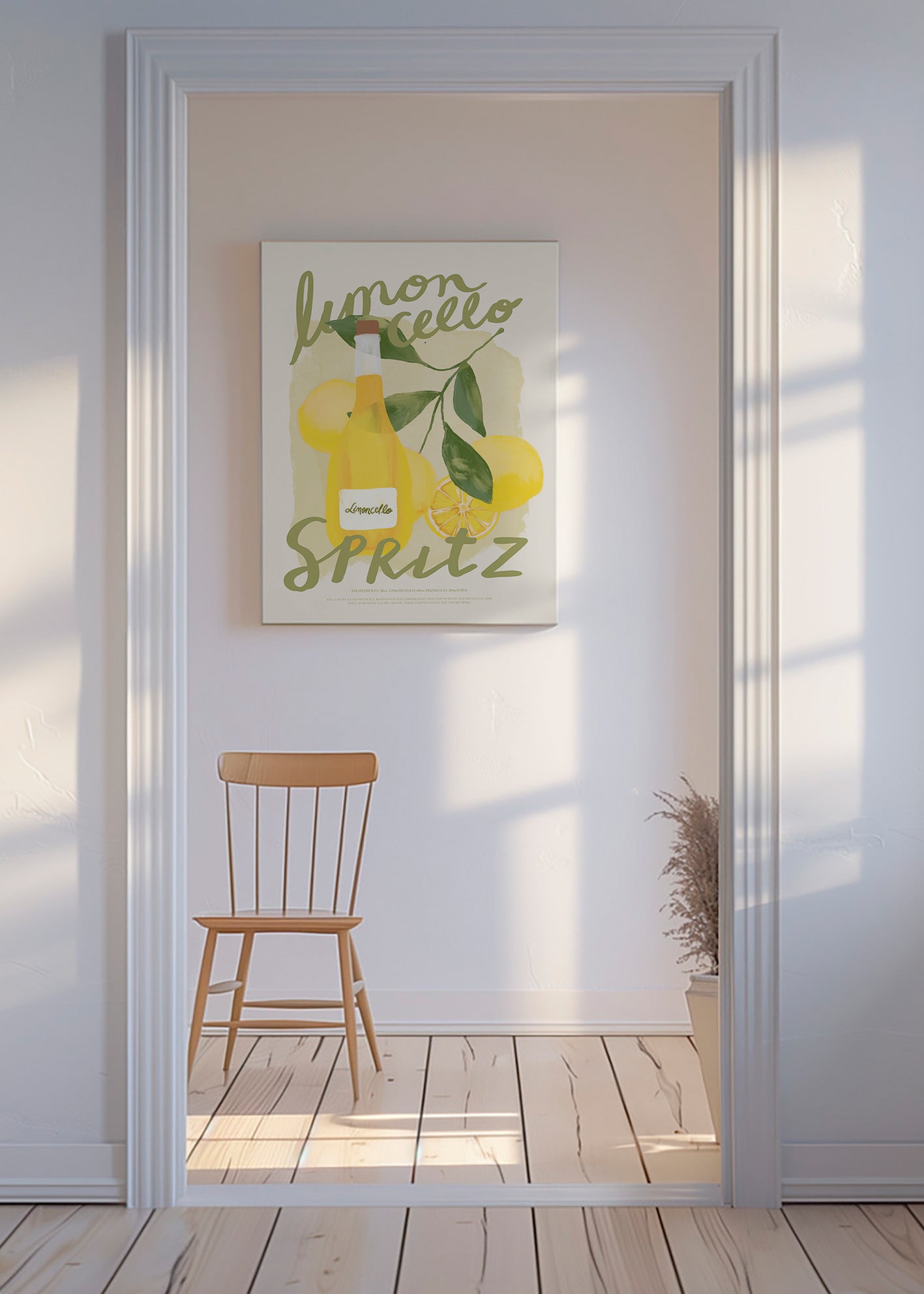 Obraz do kuchyně Limoncello Spritz ilustrace