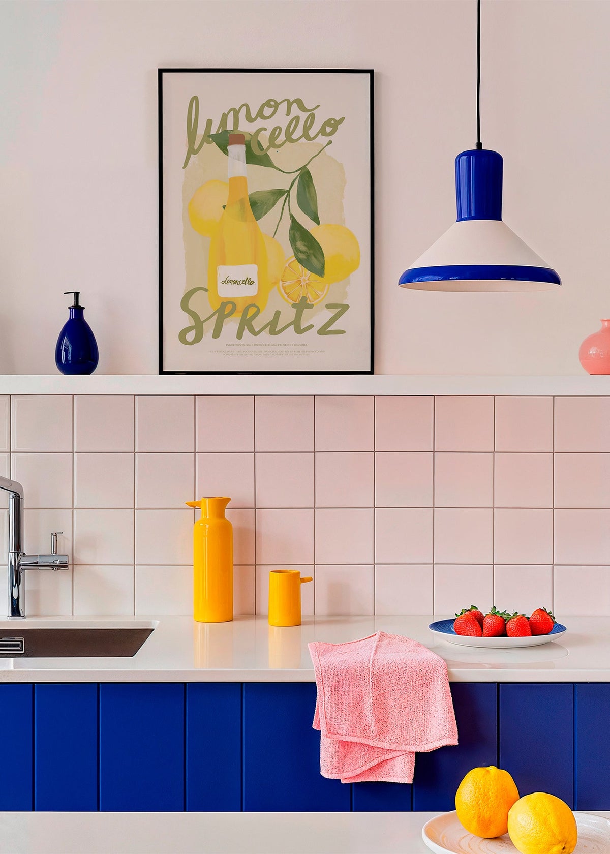 Obraz do kuchyně Limoncello Spritz ilustrace