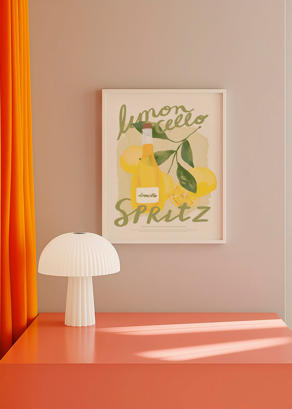 Obraz do kuchyně Limoncello Spritz ilustrace