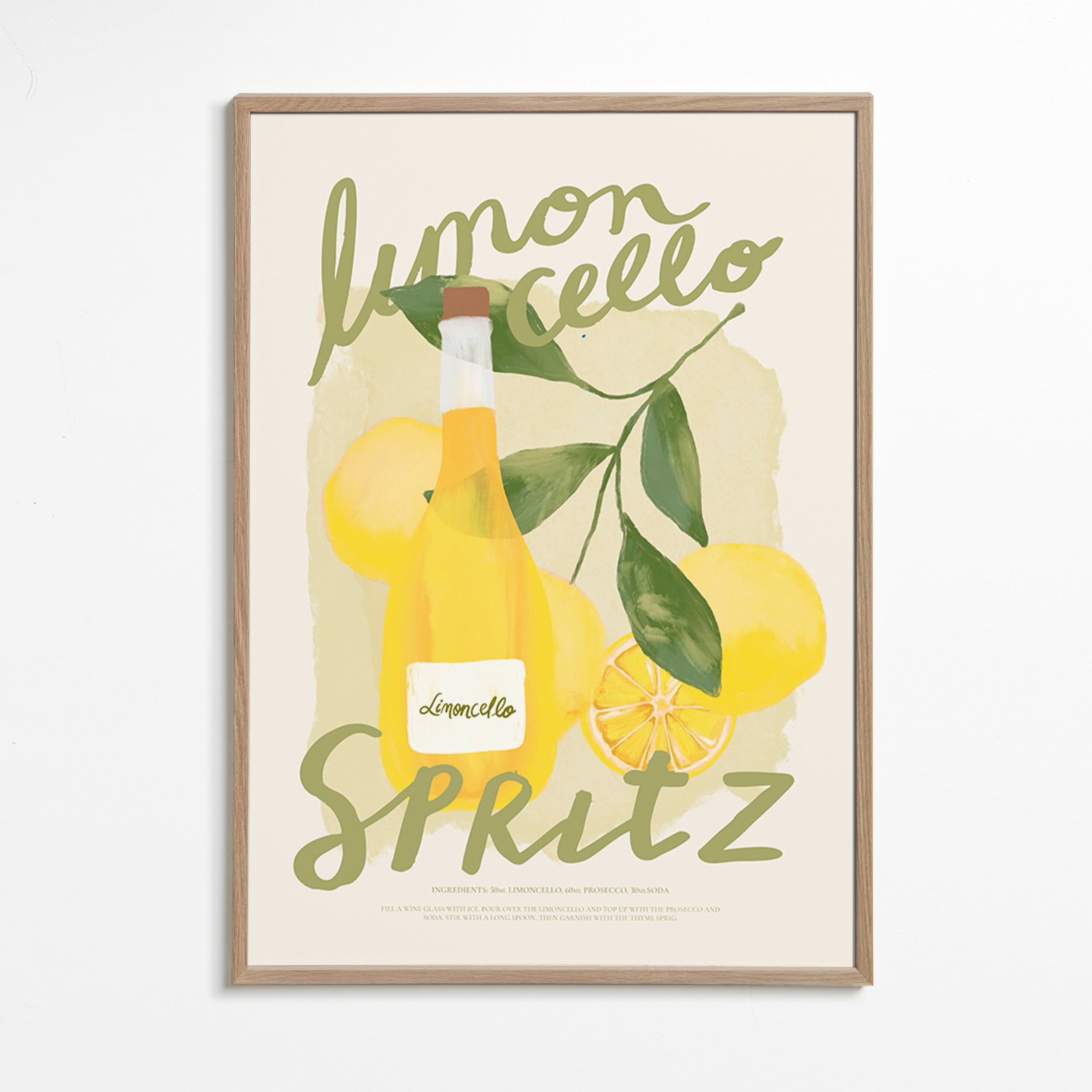 Obraz do kuchyně Limoncello Spritz ilustrace