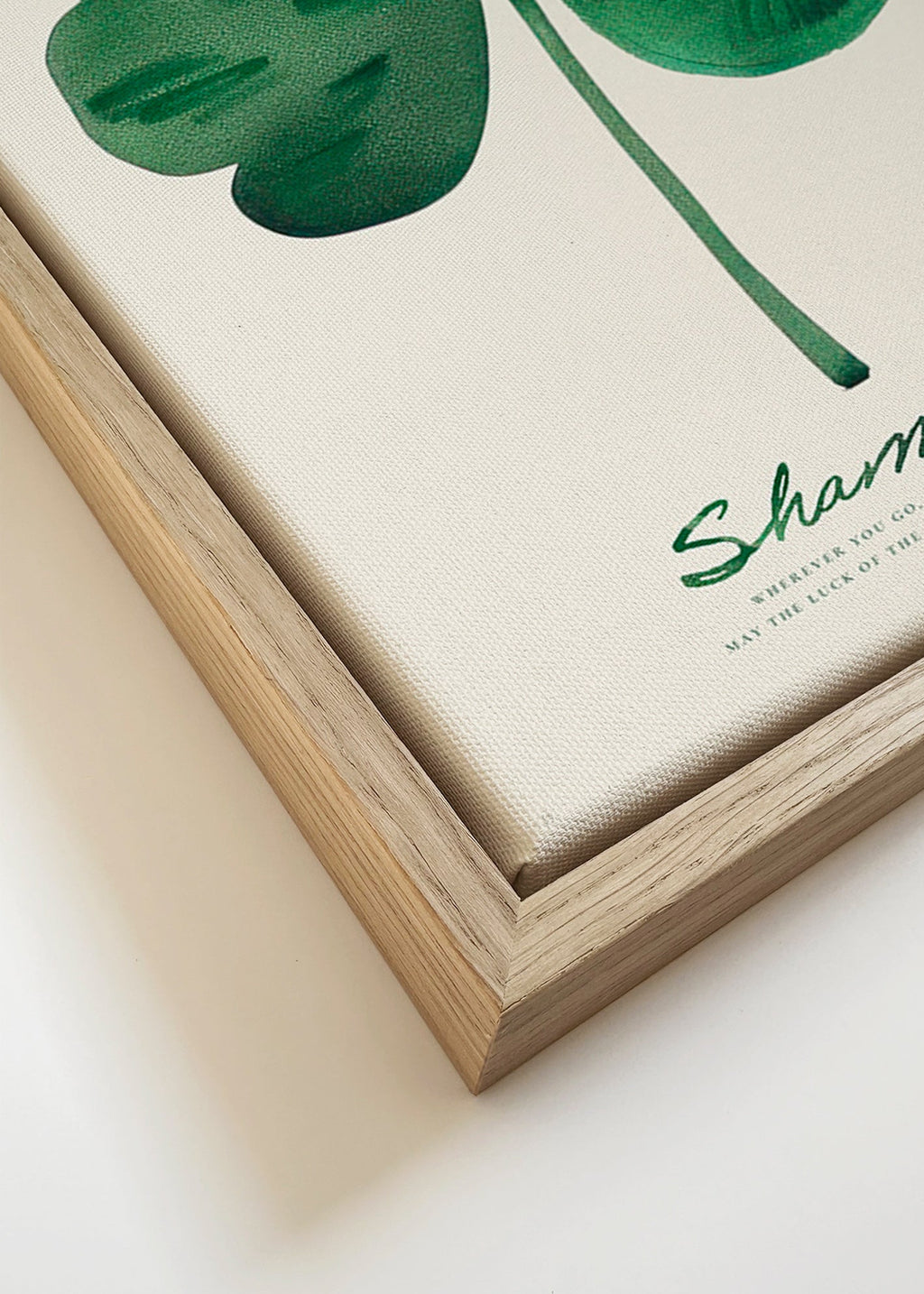Botanický plakát Shamrock jetel akvarel