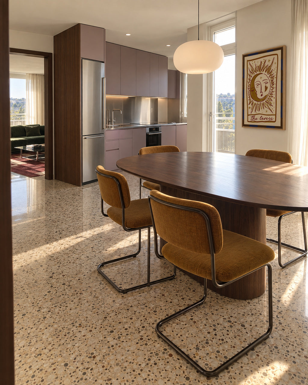 The Lovers - Framed canvas in an interior