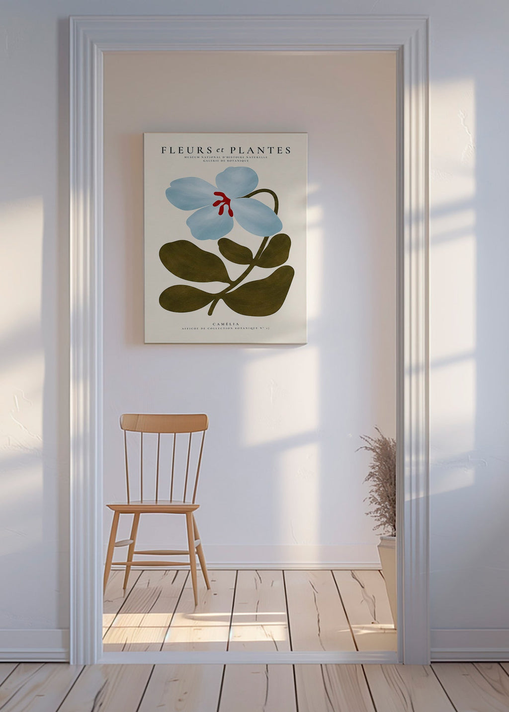 Botanický plakát Modrá kamélie