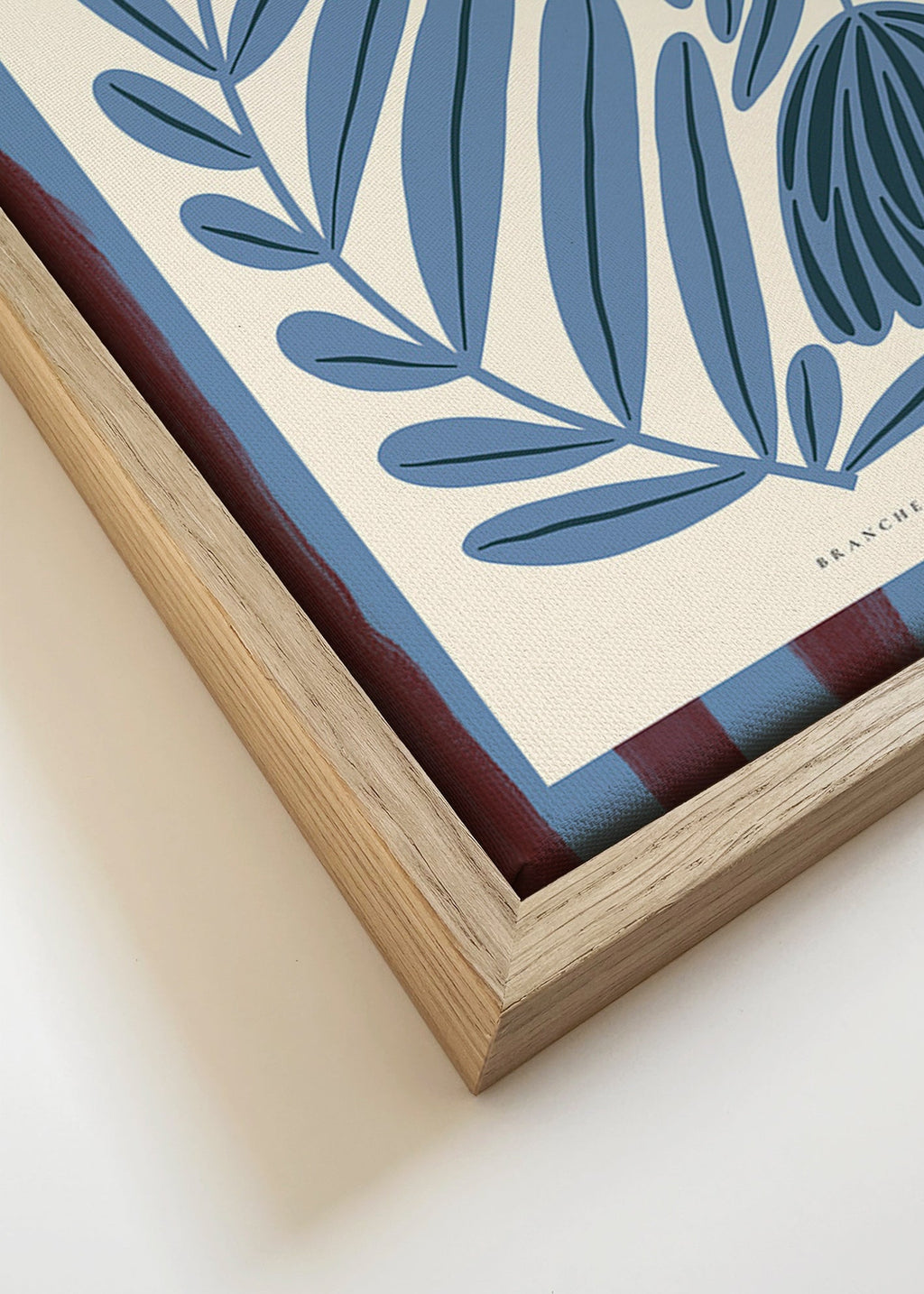 Botanický plakát: stylizovaná modrá akácie