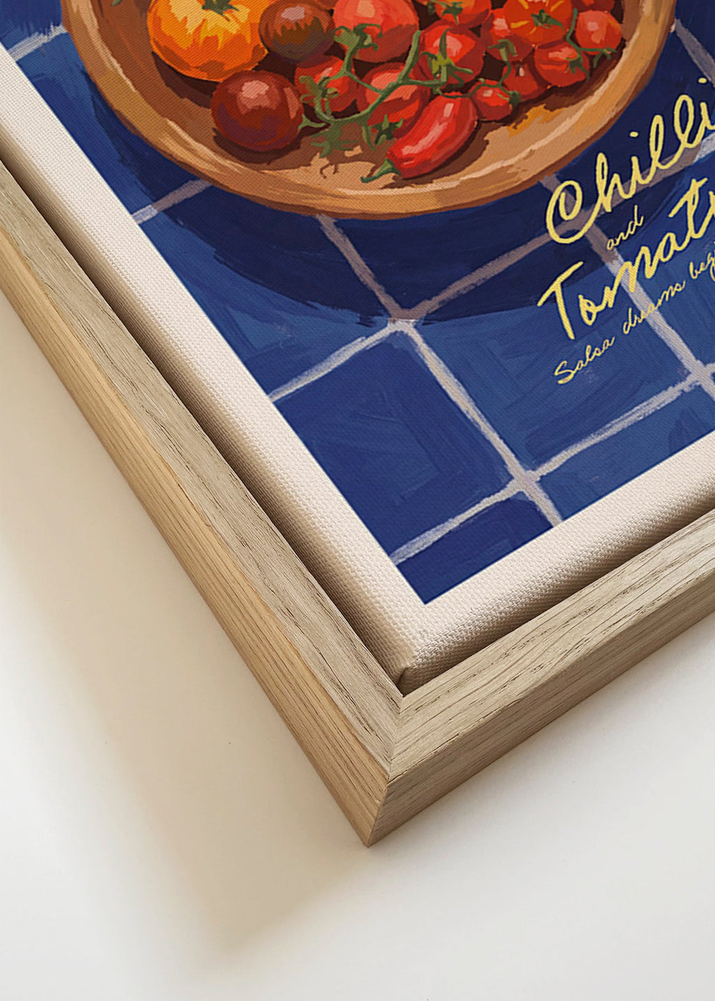 Obraz do kuchyně s ilustrací chilli a rajčat