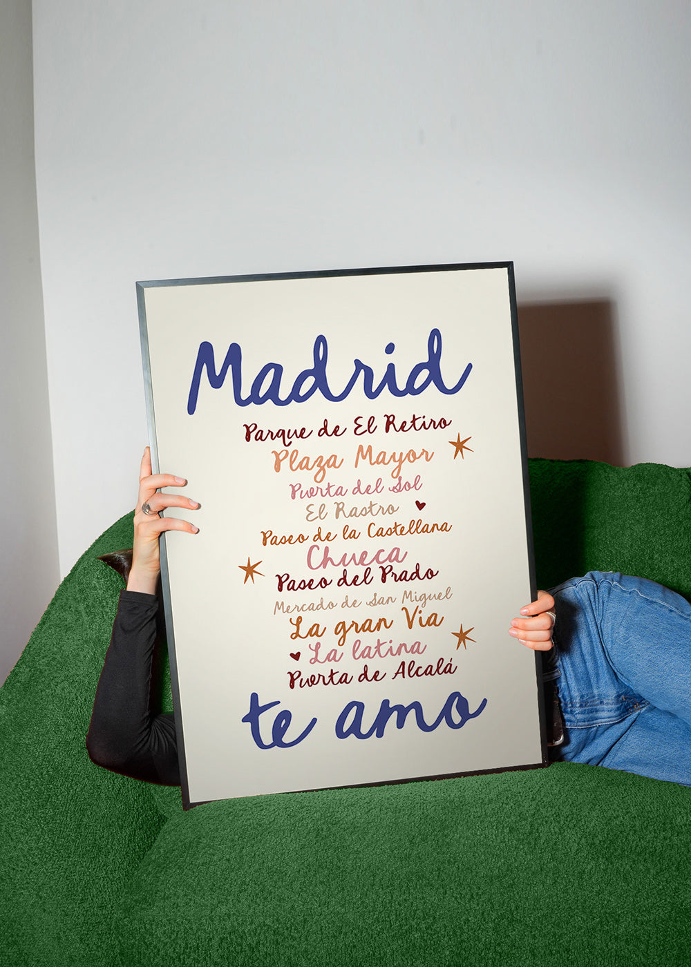 Cestovatelský plakát Madrid výrazná typografie