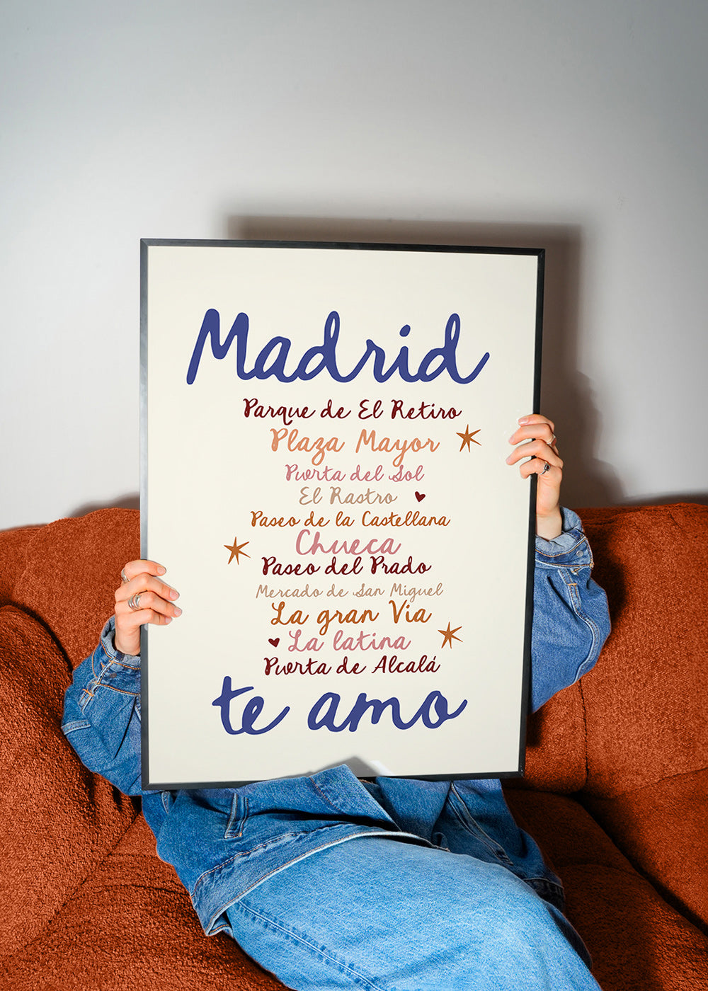 Cestovatelský plakát Madrid výrazná typografie