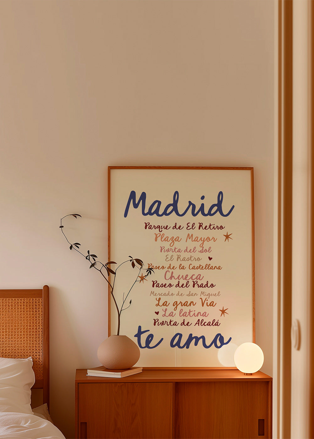 Cestovatelský plakát Madrid výrazná typografie