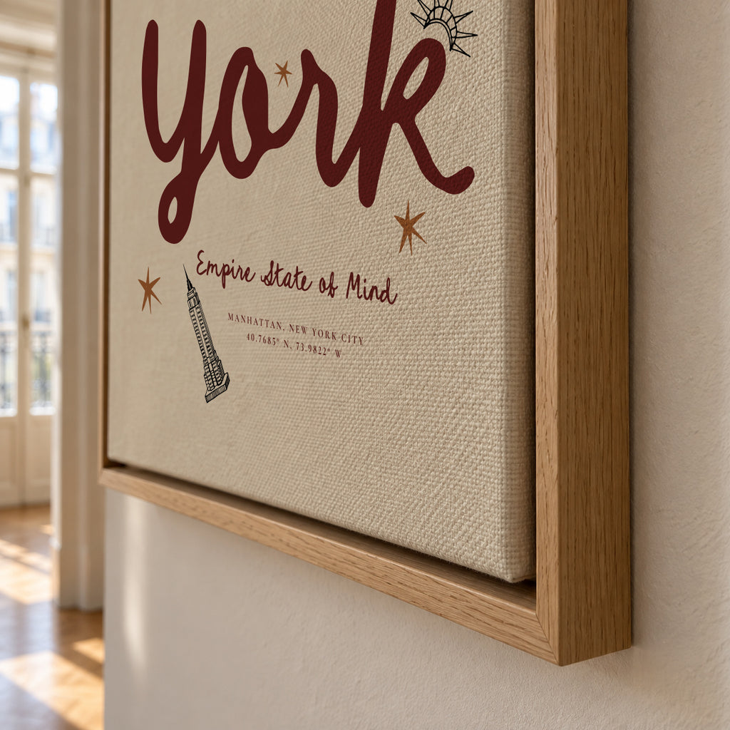 Empire State of Mind - Framed canvas detail
