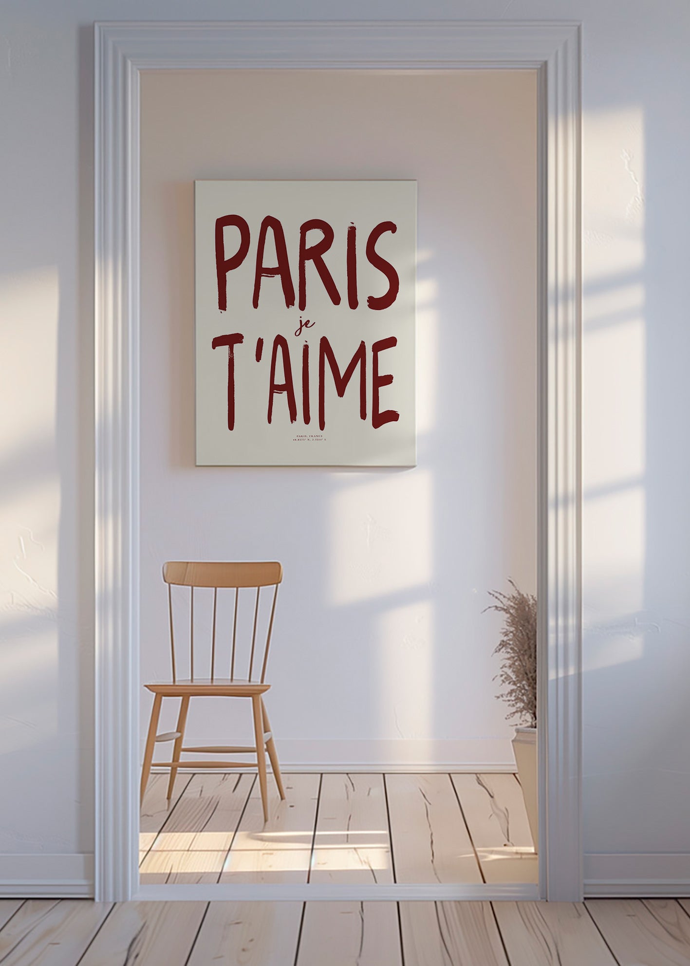 Plakát města typografie Paris je t'aime