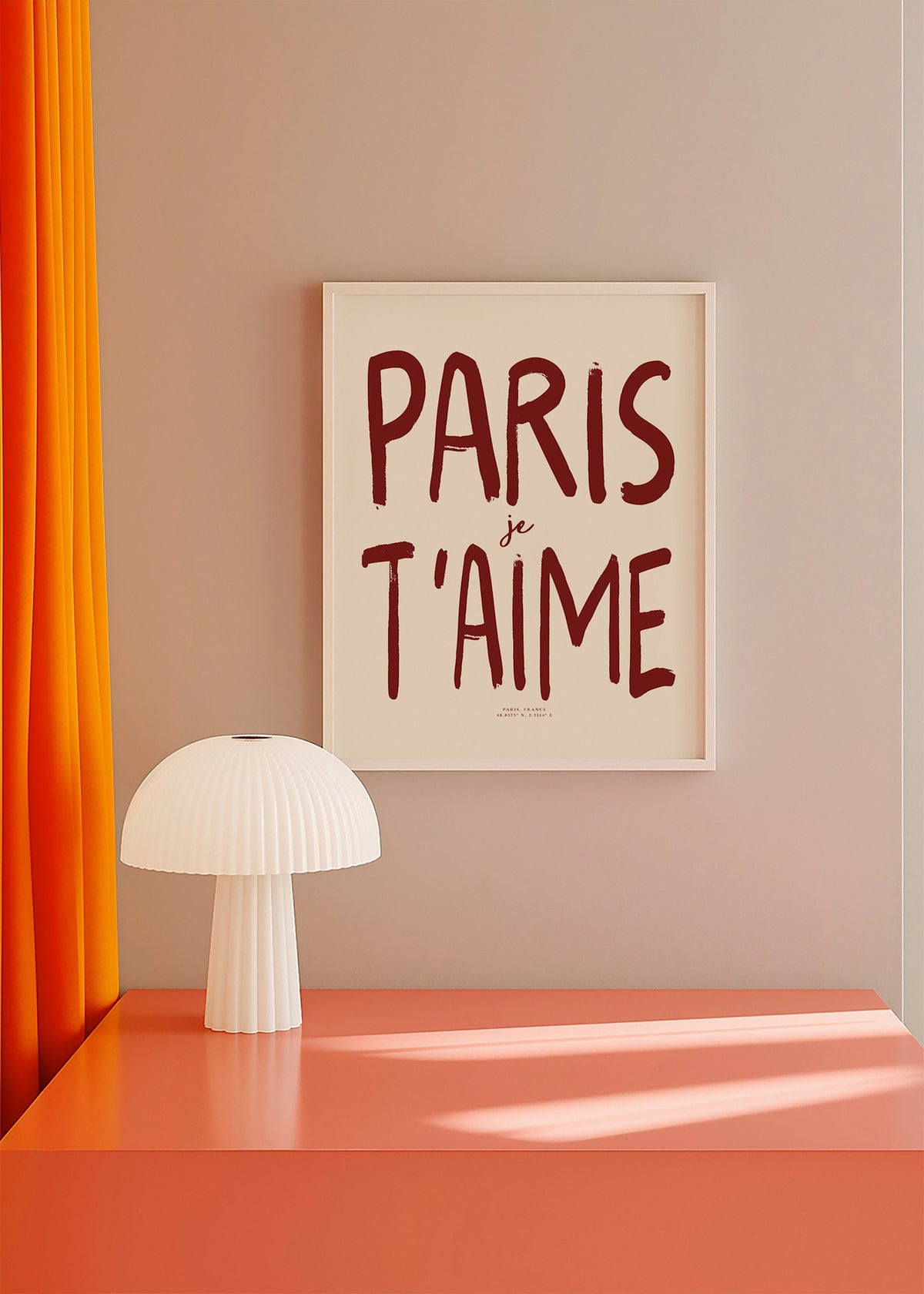 Plakát města typografie Paris je t'aime
