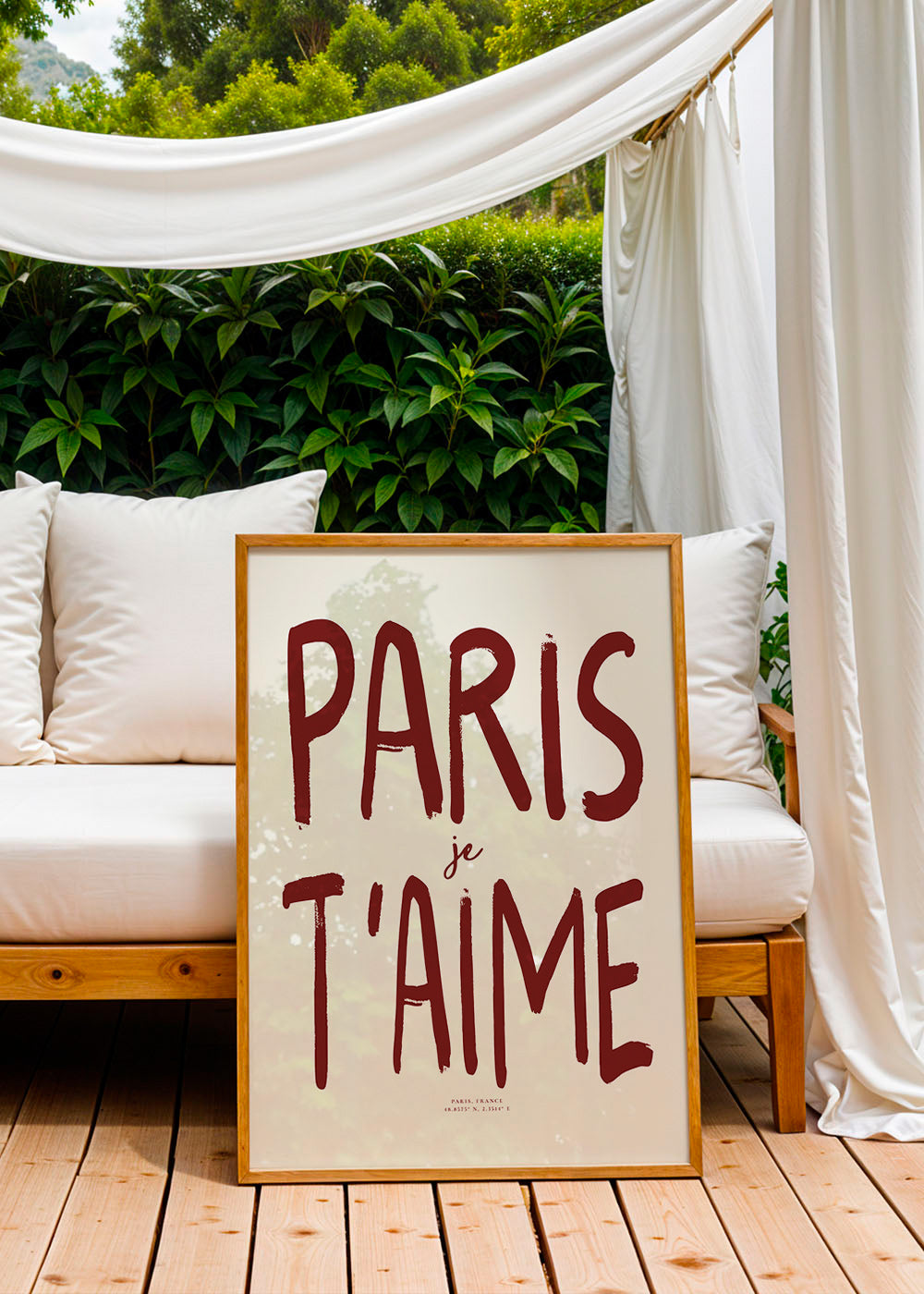 Plakát města typografie Paris je t'aime