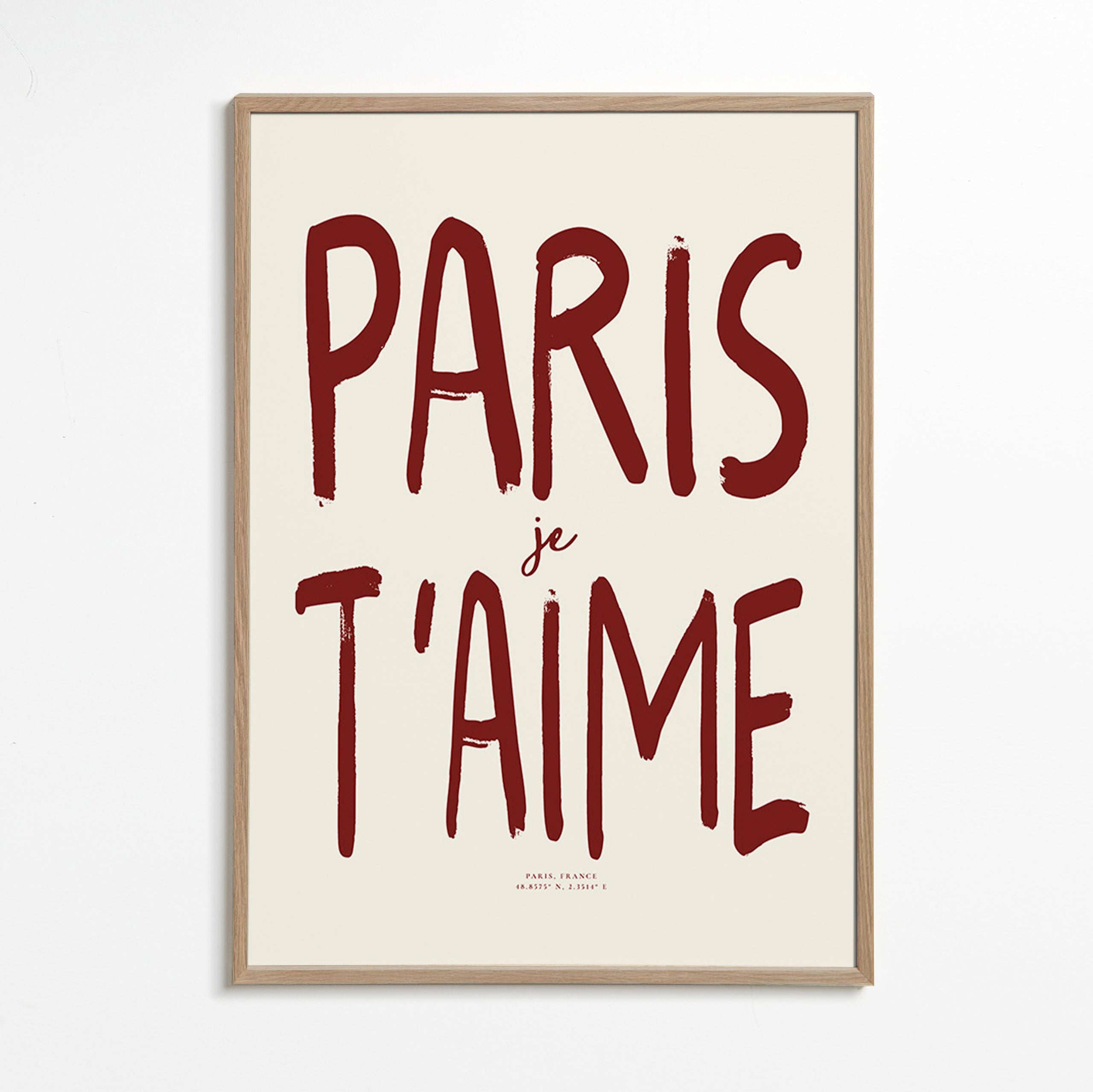 Plakát města typografie Paris je t'aime