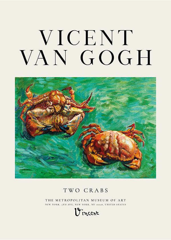Two Crabs od Van Gogha — Krabi na zeleném pozadí