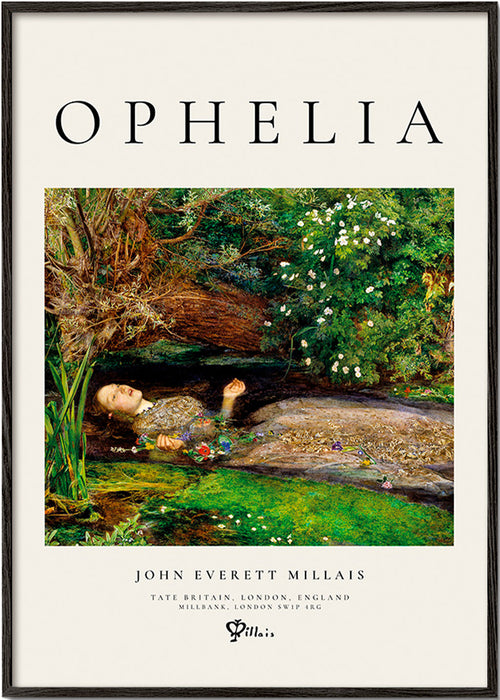 Botanický plakát Ophelia u potoka